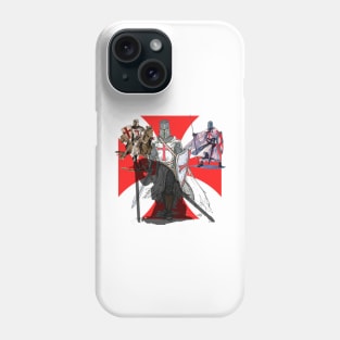 Freemasons Masonic York Rite Knight Templar in red and white Phone Case