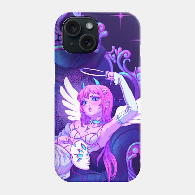 Demon girl in an Angel Costume Phone Case by Dream.Mori