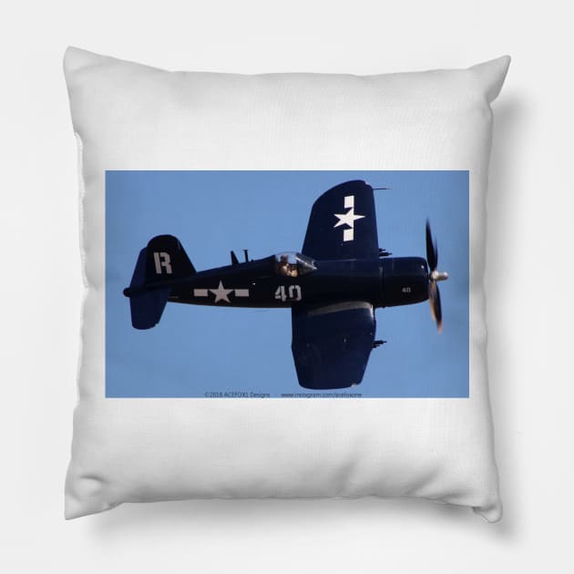 Corsair flyby Pillow by acefox1