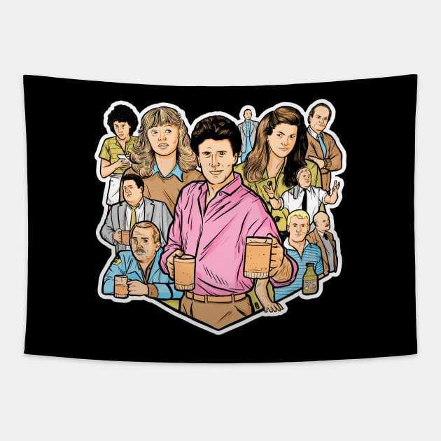 A Tribute to Cheers Tapestry by Baddest Shirt Co.