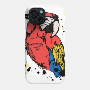 Guacamaya watercolor sketch Phone Case