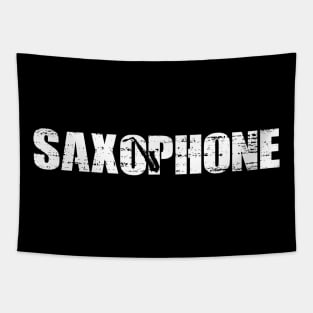 Distressed Look Saxophone Gift For Saxophonists Tapestry