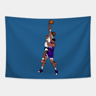 Anthony Edwards dunks on John Collins Tapestry