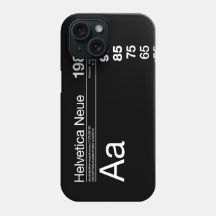 Helvetica Neue Typeface Graphic Design 1983 Phone Case