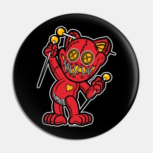 VooDoo Kitty Cat Doll Kansas City Colors Pin