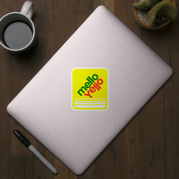 Retro Mellow Yellow Logo - Mellow Yellow - Sticker
