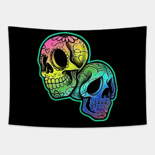 day of the dead skulls Tapestry