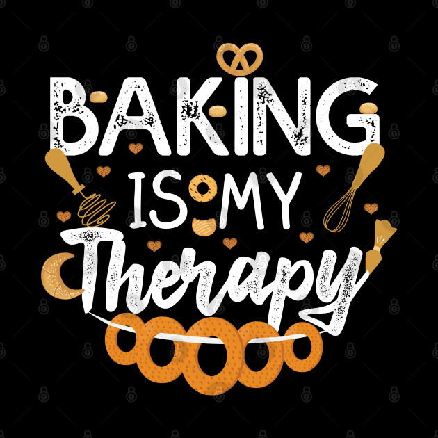 Baking Is My Therapy Shirt Delicious Cupcake Baker T-Shirt by mommyshirts