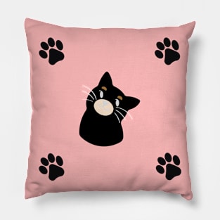 Cat Pew T-Shirt Design Pillow