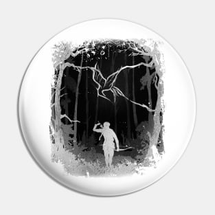 Hunger Games Woods - Black White Pin