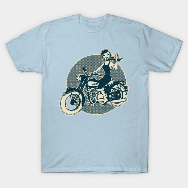 Discover Vintage Japan Motorcycle Rider - Japanese Animation - T-Shirt