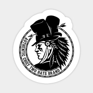 Authentic Chief Two Hats Brand (Black) Magnet