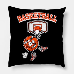 Retro Basketball Mascot Pillow