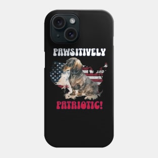 4th of July Independence Day Patriotic Dachshund Funny Design for Dog Lovers Phone Case