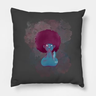 Galaxy Girl, Mwezi Print Pillow