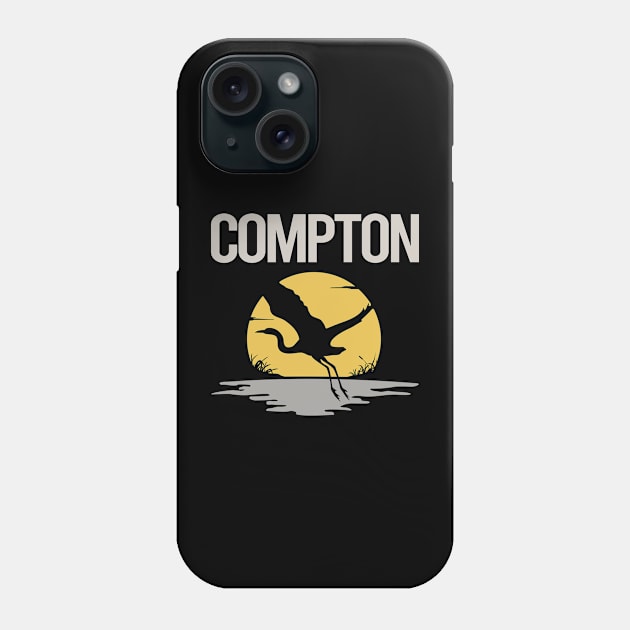 Flying Stork Compton Phone Case by flaskoverhand