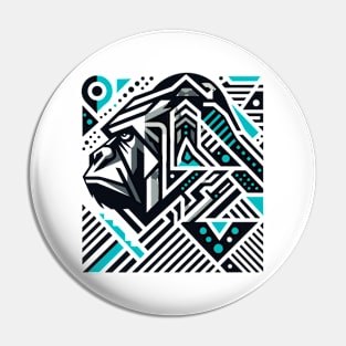 Abstract Animal Gorilla 1 Pin