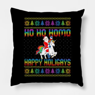 Holi gays Christmas Gay Pride LGBT Pillow