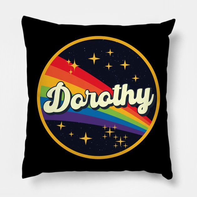 Dorothy // Rainbow In Space Vintage Style Pillow by LMW Art