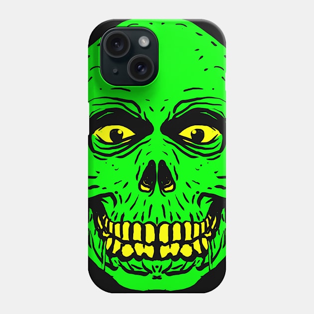 Green Skull Head Phone Case by DeathAnarchy