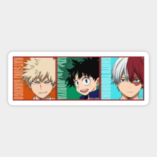 my hero academia anime stickers teepublic