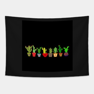 Cactus sobre negro Tapestry