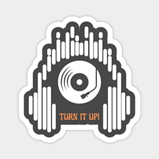 Vinyl Record Music Turn It Up Magnet