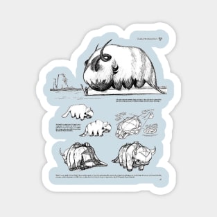 Avatar the last airbender appa sketch design animation Magnet