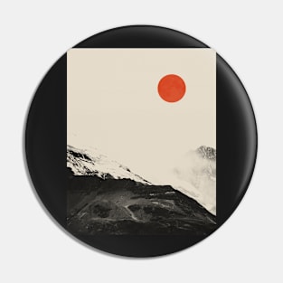 Red moon Minimal landscape 9 Pin