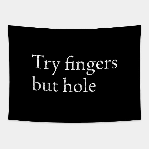 Try Fingers But Hole Elden Ring Message Tapestry by StebopDesigns