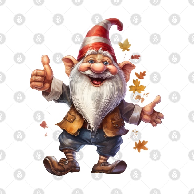 Autumn Happy Gnome #7 by Chromatic Fusion Studio