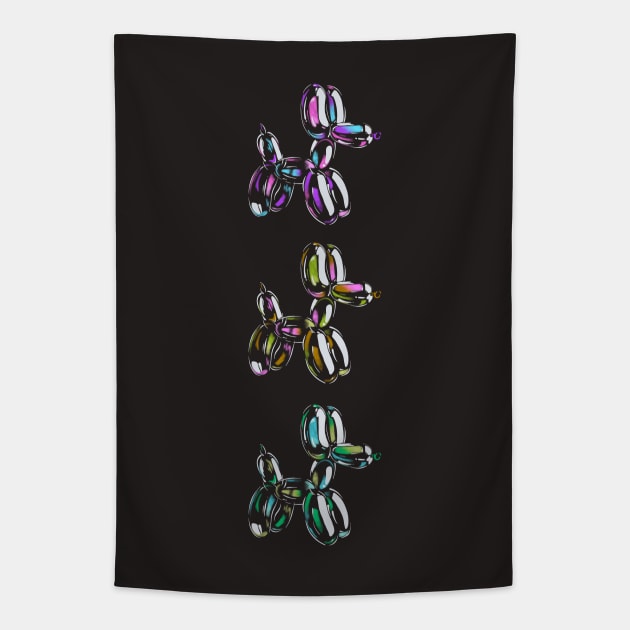 Balloon Dogs Multicolor - Weirdcore Maximalist Design Tapestry by rosiemoonart