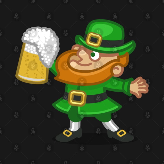 Funny Saint Patricks Day Leprechaun Beer by BansheeApps