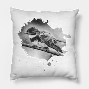 Chickadee In Winter Pillow