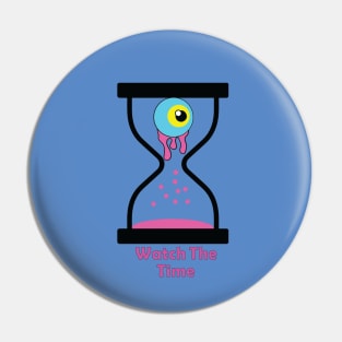 Hour Glass | Eye | Abstract Time Artwork Pin