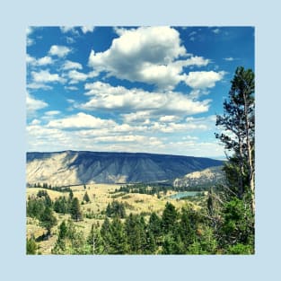 Blue Cloudy Sky with Mountains T-Shirt