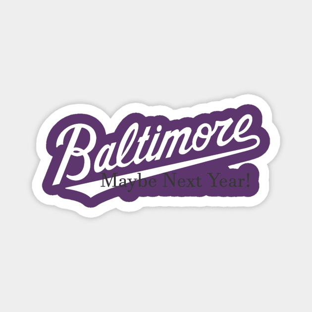 Baltimore Baseball Magnet by MelissaJoyCreative