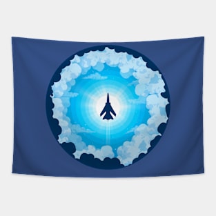 Beyond The Sky, Jet in Clouds Tapestry