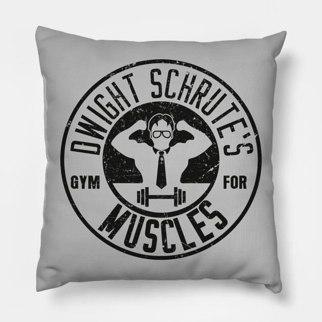 Schrute's Gym For Muscles Pillow by coolab