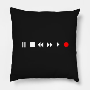 Music Player Buttons Pillow