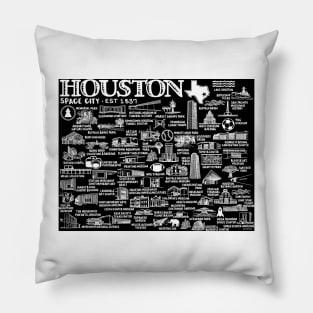 Houston Texas Map Pillow