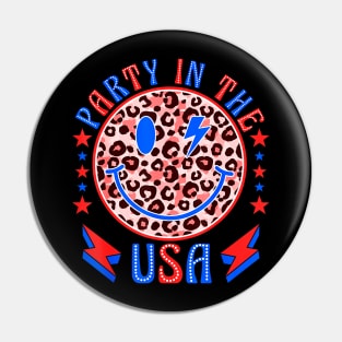 Retro Party in the USA 4th of July Preppy men women Pin