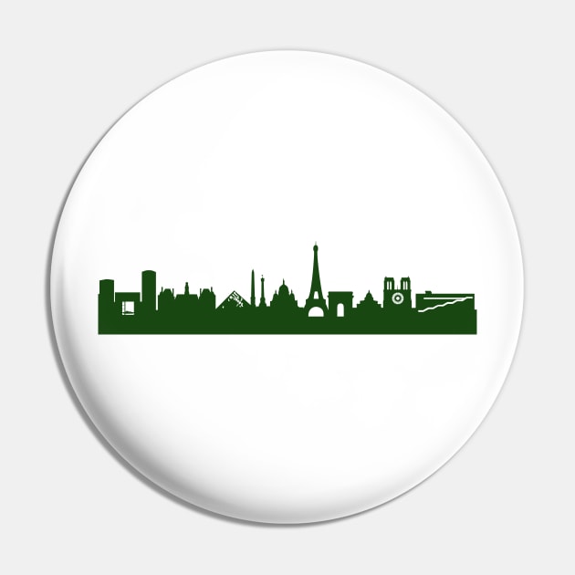 PARIS skyline in forest green Pin by 44spaces