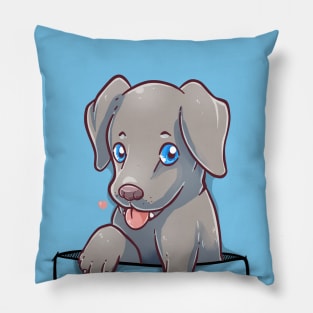 Pocket Cute Weimaraner Dog Pillow