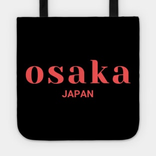 Osaka Japan Simple Text Red Design Tote