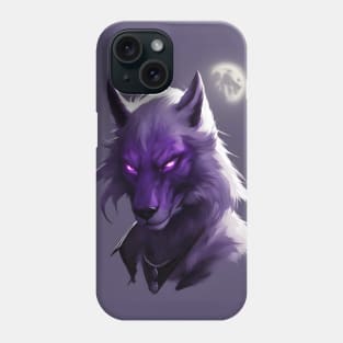 werewolf fantasy art purple Phone Case