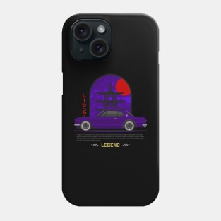 Tuner Purple Hakosuka JDM Vector Art. Phone Case