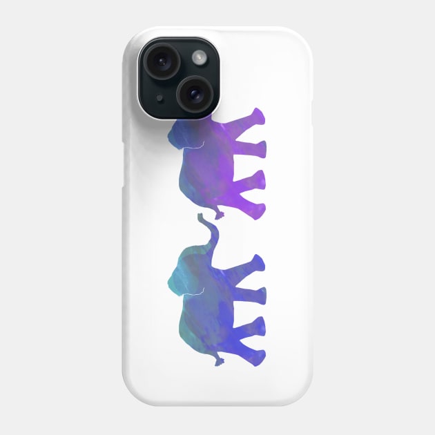 Follow the Leader (Purple and Blue) Phone Case by tangerinetane