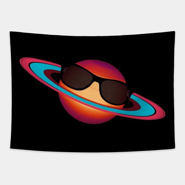 Cool Saturn Tapestry by SandraKC