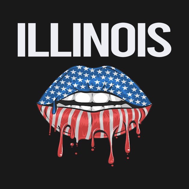 USA Flag Lips Illinois by rosenbaumquinton52